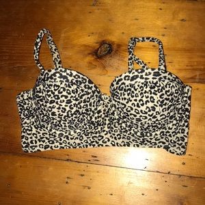Cheetah print bikini top